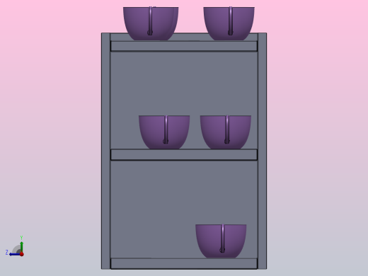 不锈钢杯架右视缩略图