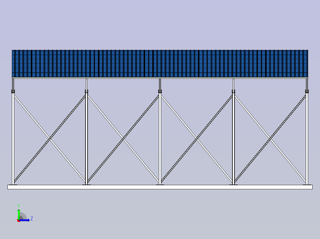 工业厂房结构左视图
