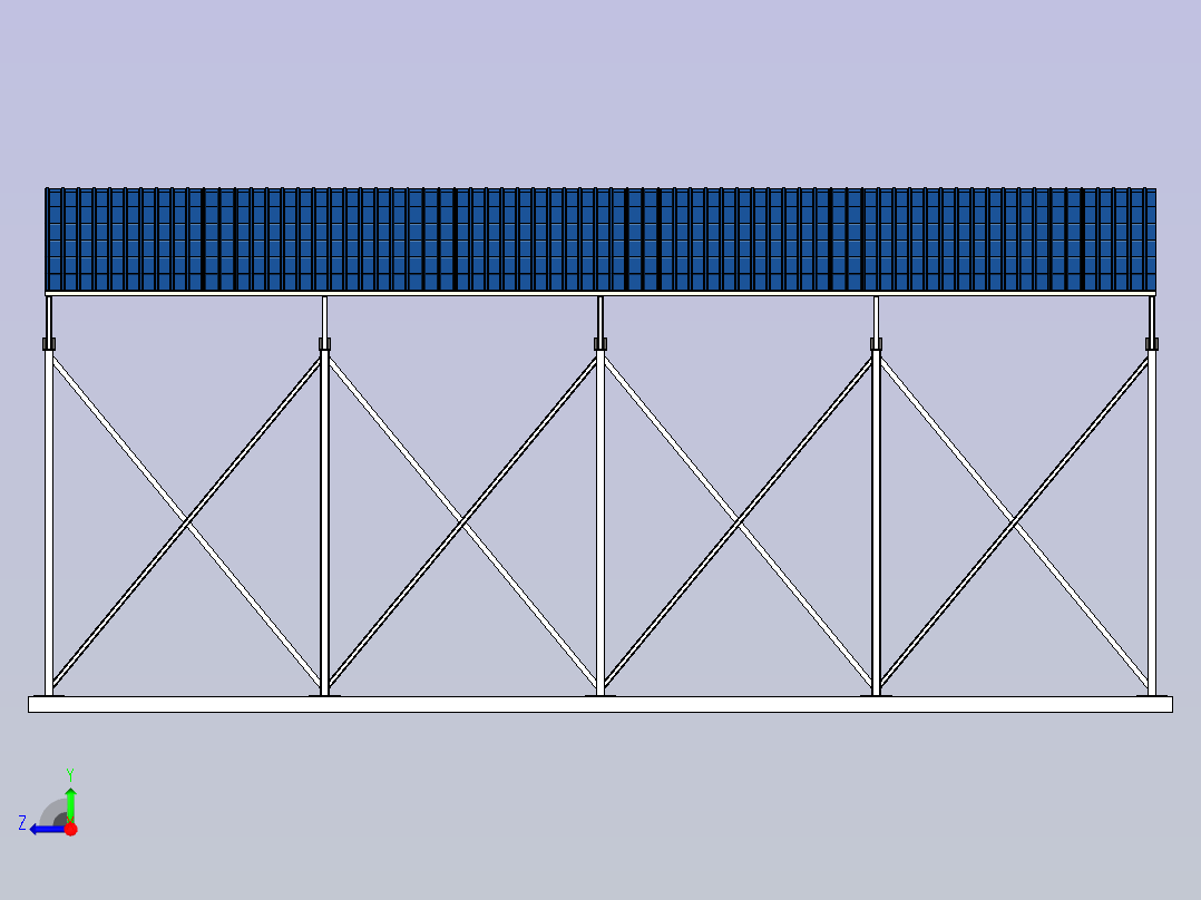 工业厂房结构右视图