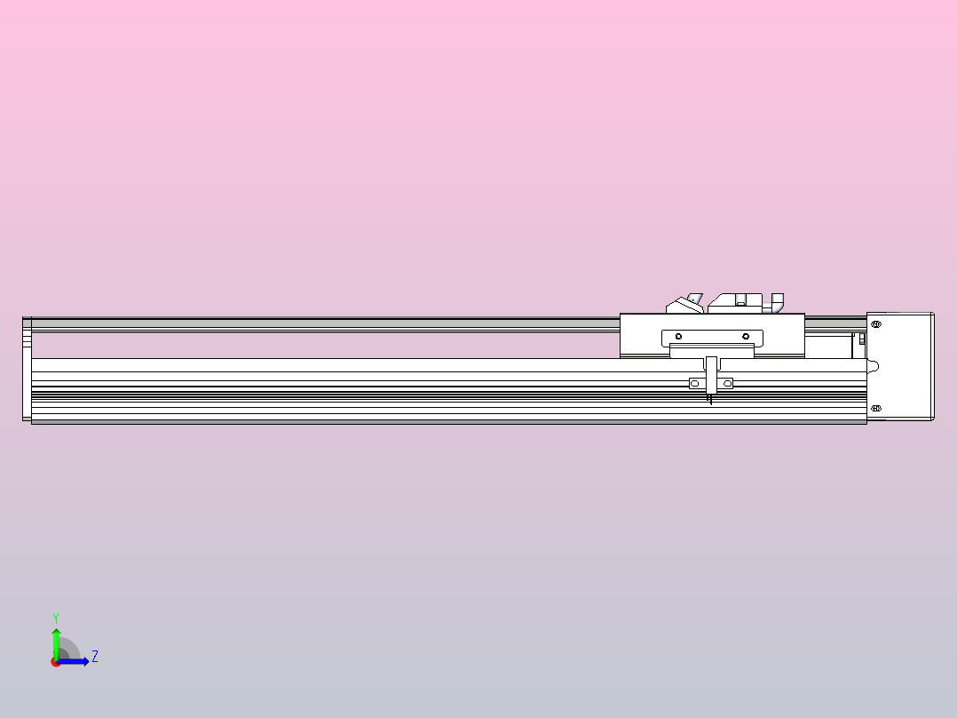 日规模组半封闭丝杆TPA-HNR-105D-1610C-L300-MR-C-P40-N3左视图