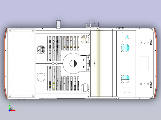 RGV小车集成轨道式车载机器人3D图纸前视缩略图