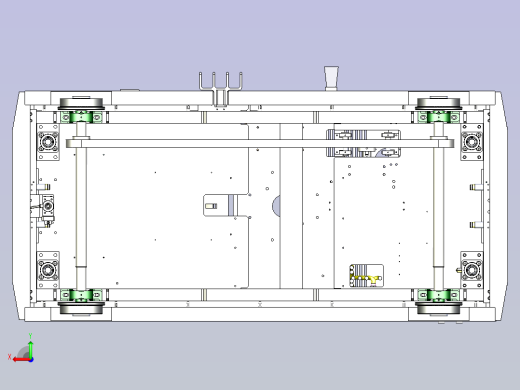 RGV小车集成轨道式车载机器人3D图纸后视缩略图