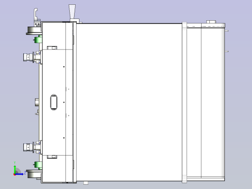 RGV小车集成轨道式车载机器人3D图纸左视缩略图