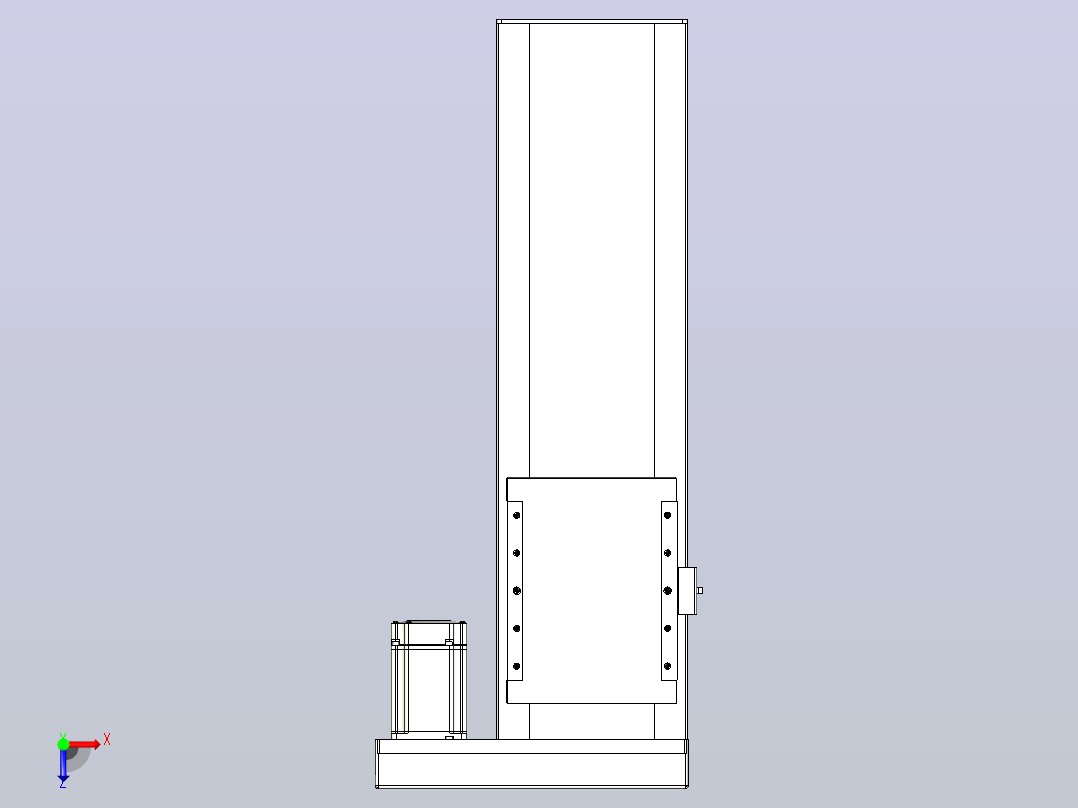 滚珠丝杠直线轴带导轨全封闭TPA-HCR-202D-2510C-L450-ML-Y-P75-N3俯视图