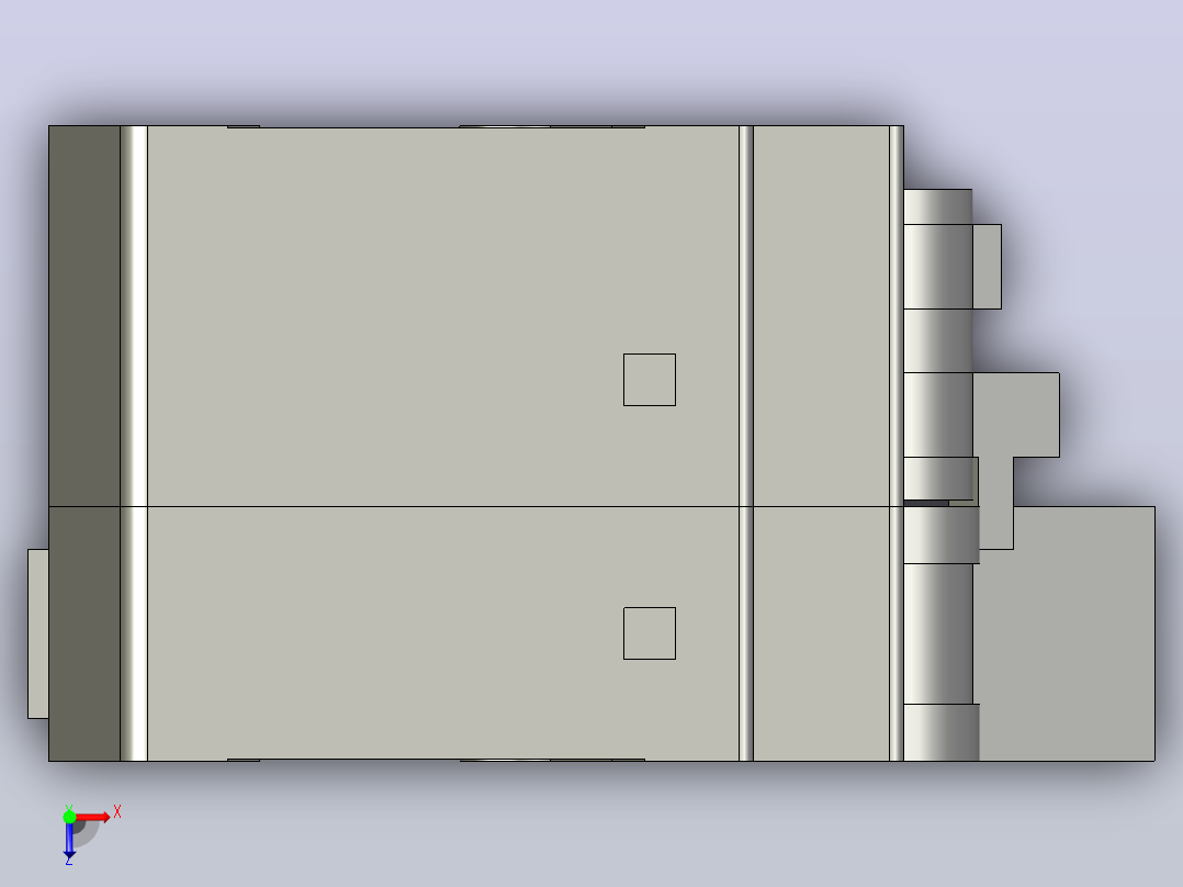 NB1LE-40剩余电流动作断路器[NB1LE-40~1P﹢NC10-0.3]俯视图