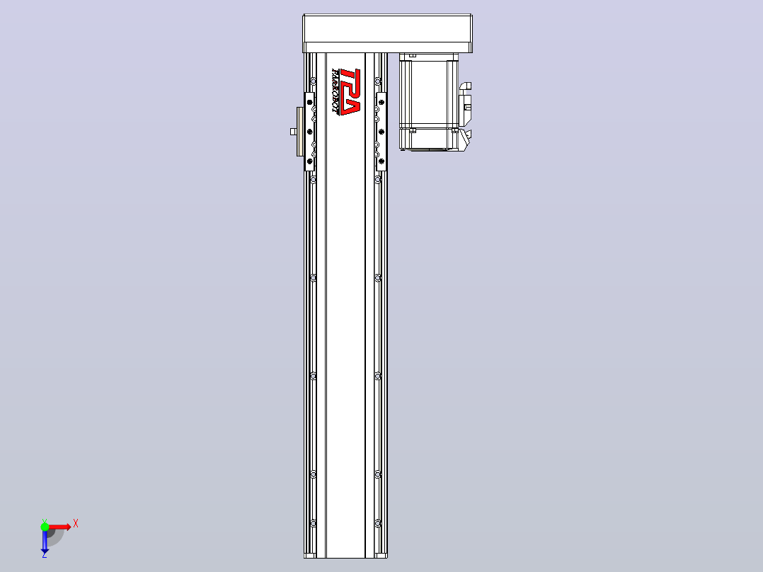 日规模组半封闭丝杆TPA-HNR-85D-1610-C-L350-ML-C-P20-N3俯视图