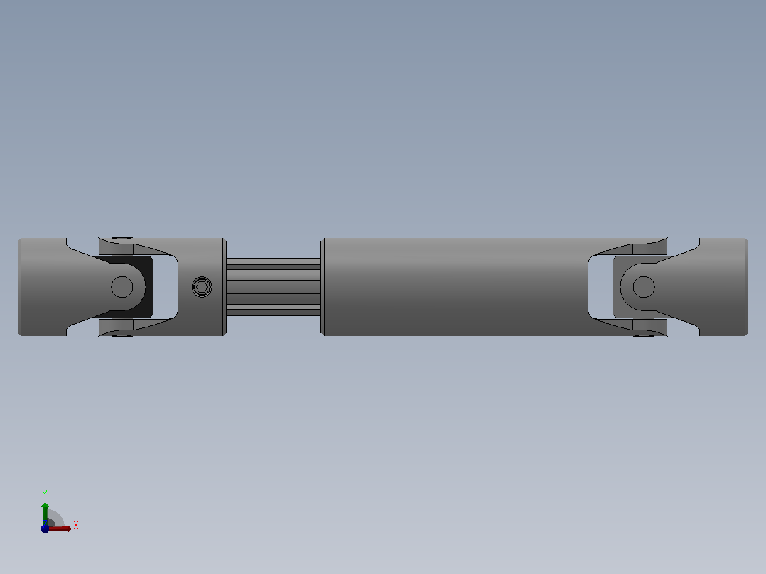 万向联轴器WSP4-PB-Y22-Y22-290／350WSP型可伸缩小型十字轴万向联轴器前视图