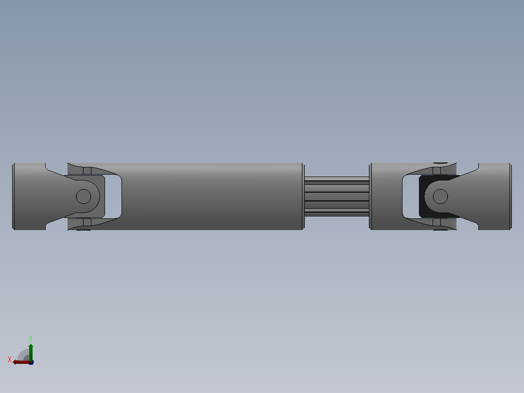 万向联轴器WSP4-PB-Y22-Y22-290／350WSP型可伸缩小型十字轴万向联轴器后视图