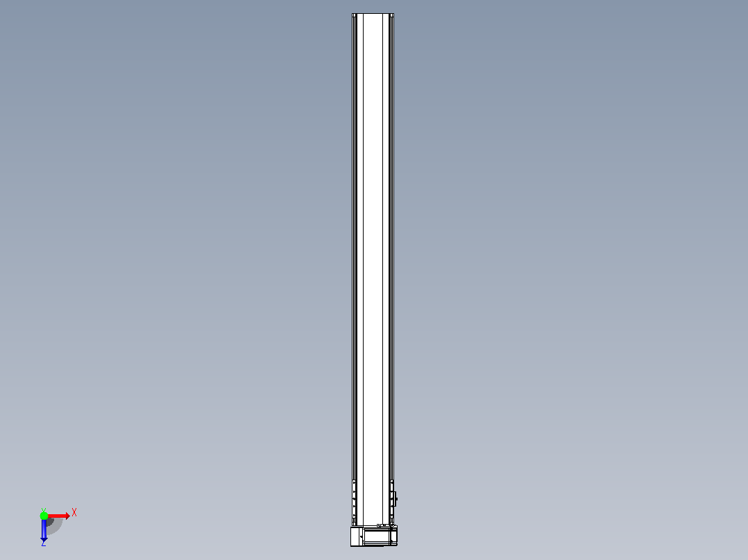 皮带直线轴半封闭可选导轨TPA-HNB-140D-120-L1500-LU-Y-P40-N3俯视图