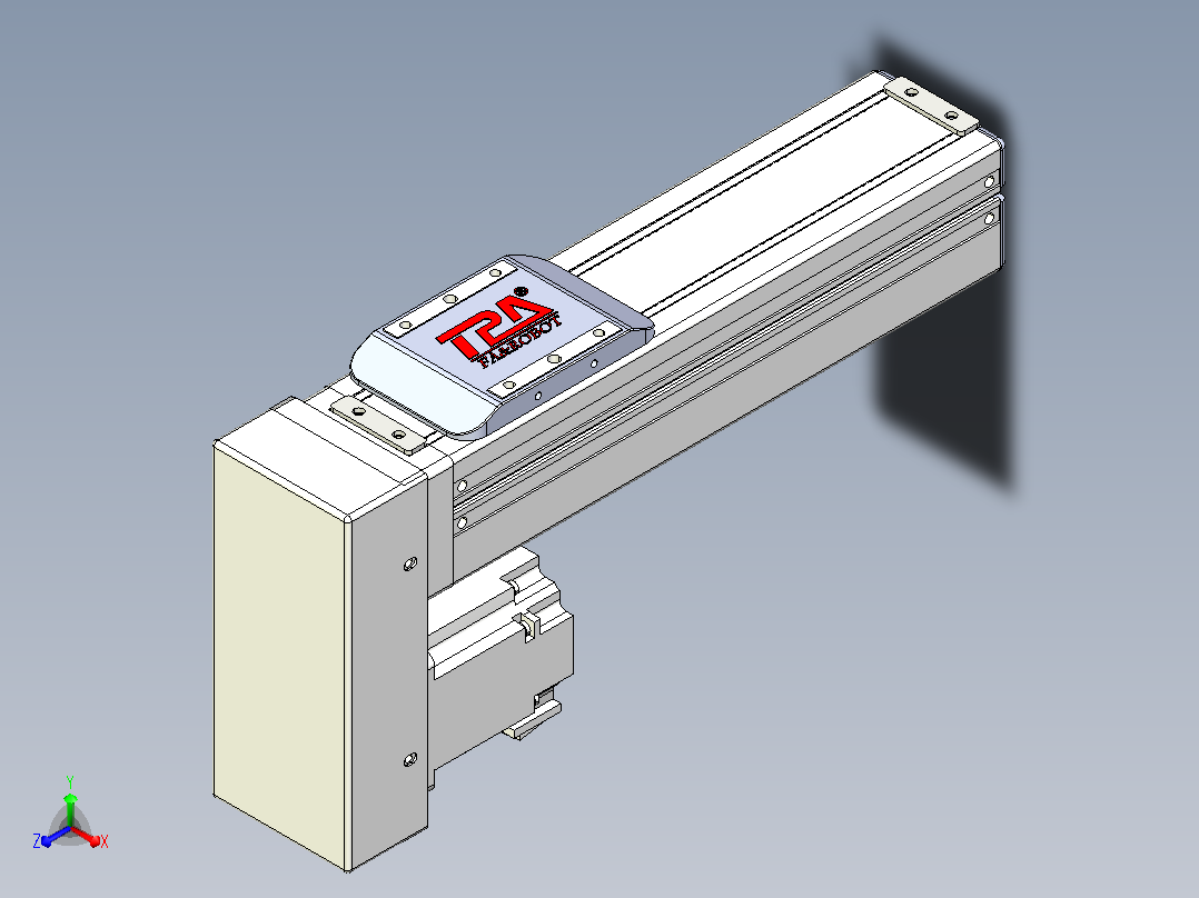 滚珠丝杠直线轴带导轨全封闭TPA-HCR-65S-1610C-L150-MP-Y-P20-N3正等轴测图