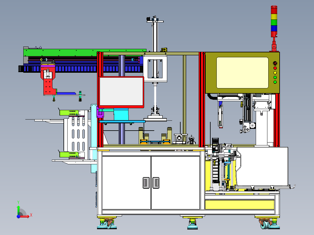 自动折盒贴标机sw16可编辑前视图