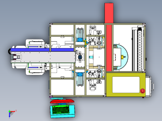 自动折盒贴标机sw16可编辑俯视缩略图