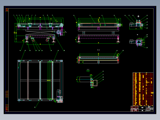 带升降台（剪叉结构升降）皮带机全套企业生产图纸（38张