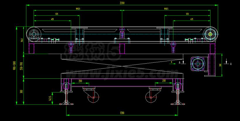 带升降台（剪叉结构升降）皮带机全套企业生产图纸（38张
