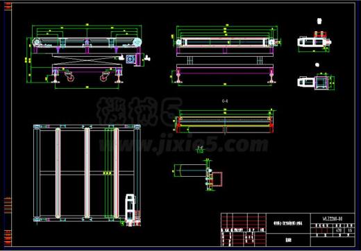 带升降台（剪叉结构升降）皮带机全套企业生产图纸（38张缩略图