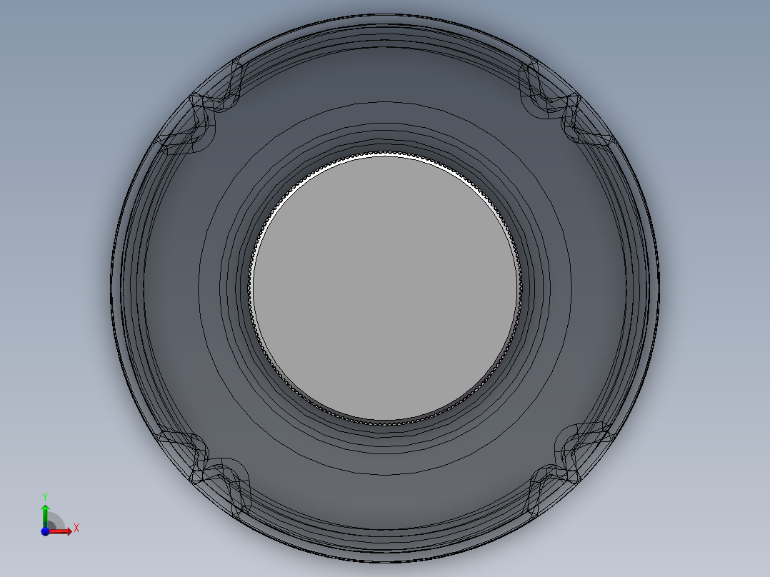 百岁山矿泉水瓶模型3D图纸 Solidworks设计前视图
