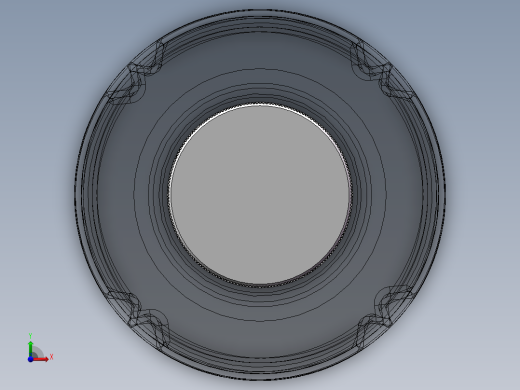 百岁山矿泉水瓶模型3D图纸 Solidworks设计前视缩略图