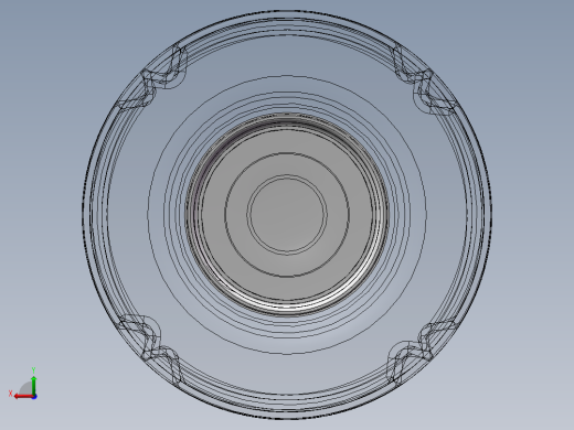 百岁山矿泉水瓶模型3D图纸 Solidworks设计后视缩略图