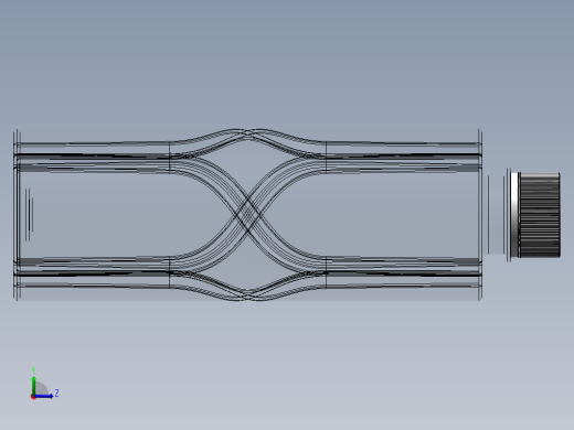 百岁山矿泉水瓶模型3D图纸 Solidworks设计左视缩略图