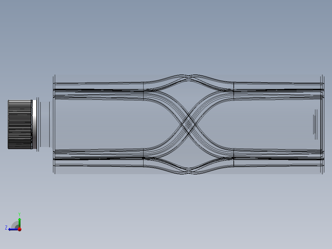 百岁山矿泉水瓶模型3D图纸 Solidworks设计右视图