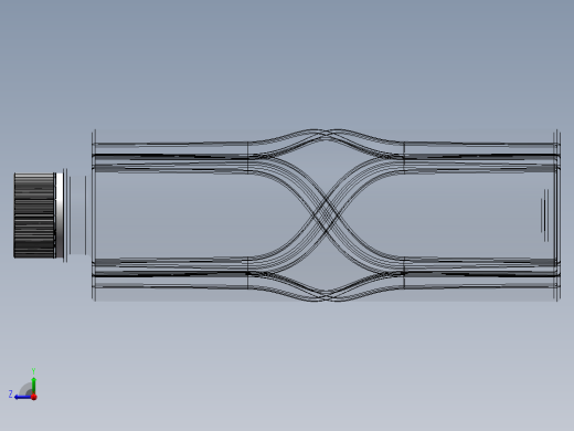 百岁山矿泉水瓶模型3D图纸 Solidworks设计右视缩略图
