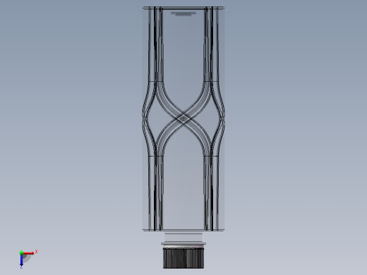 百岁山矿泉水瓶模型3D图纸 Solidworks设计俯视缩略图