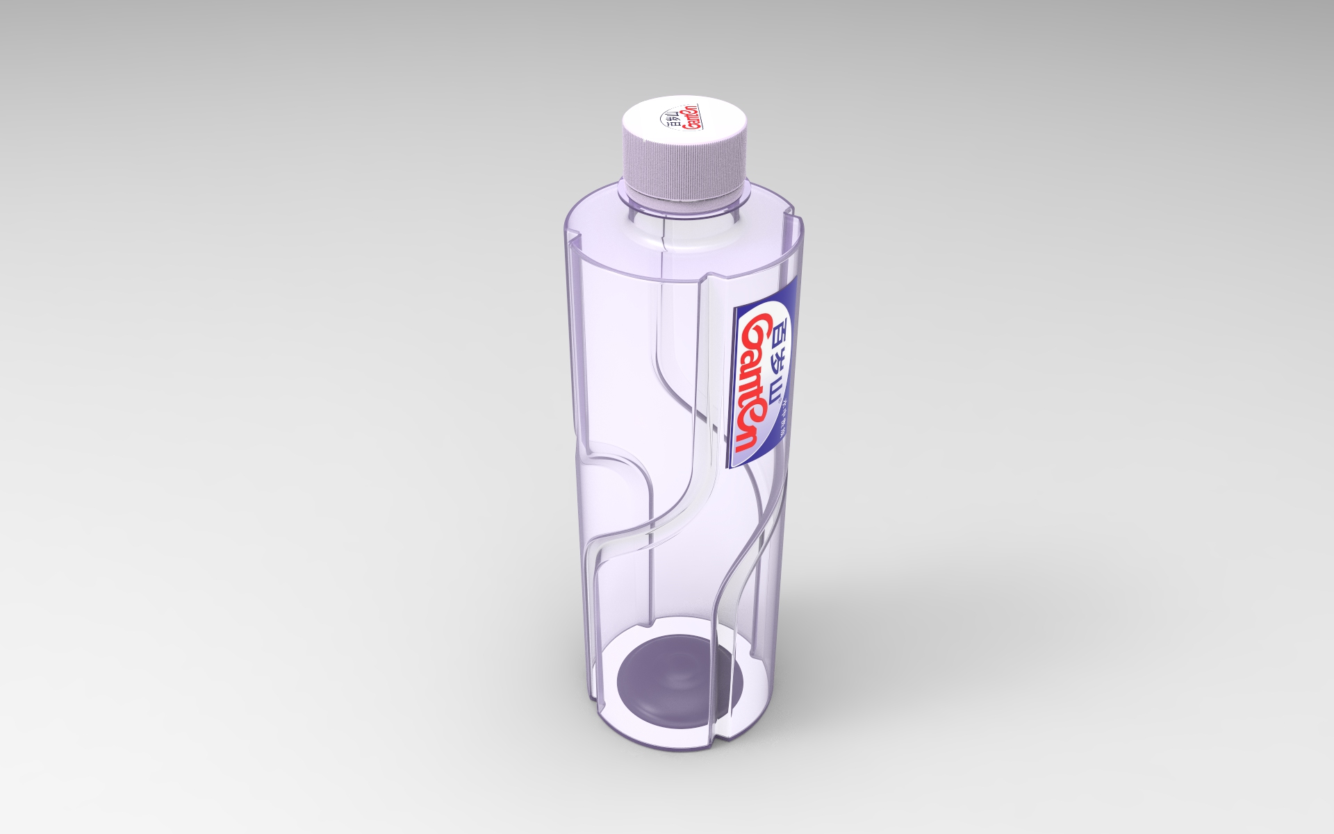 百岁山矿泉水瓶模型3D图纸 Solidworks设计