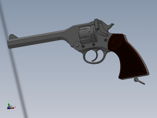 solidworks 威伯利-斯科特左轮手枪