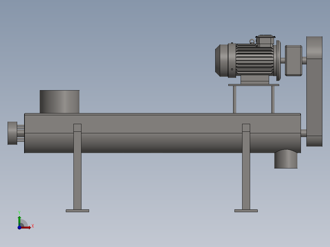 绞笼减速机前视图