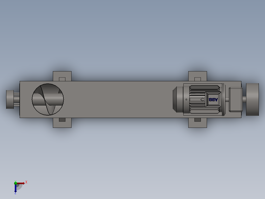绞笼减速机俯视图