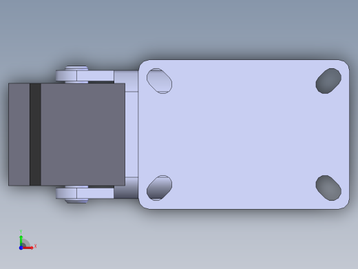 环球脚轮(双刹)前视缩略图
