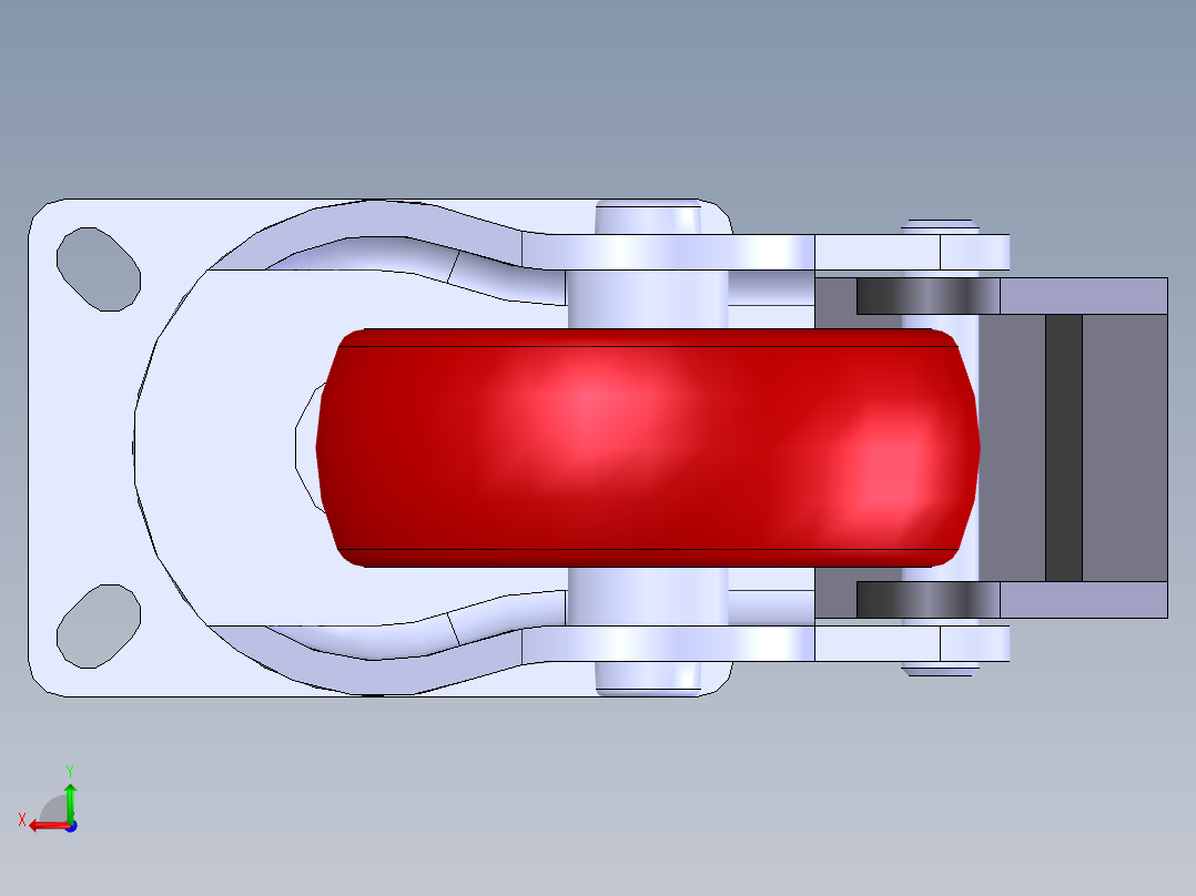 环球脚轮(双刹)后视图