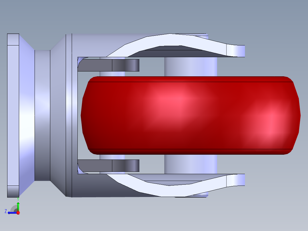 环球脚轮(双刹)右视图
