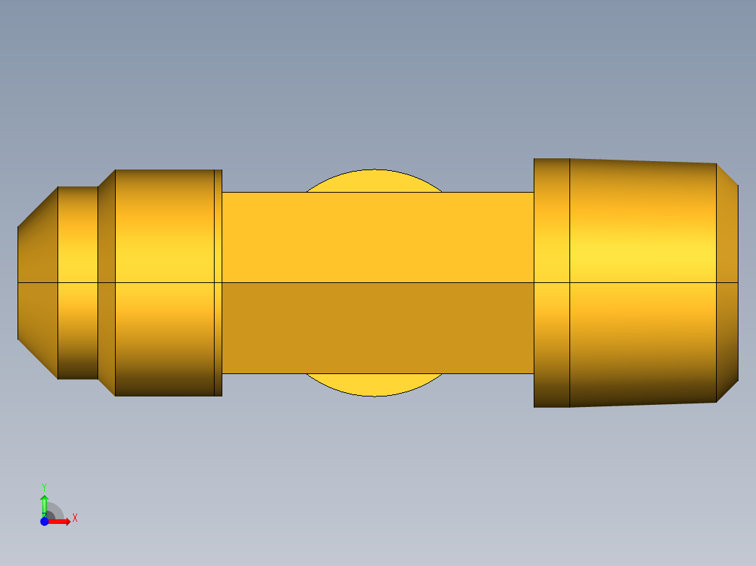 扩口式工业通用硬管接头Male Run Tee 151F-6-6前视图