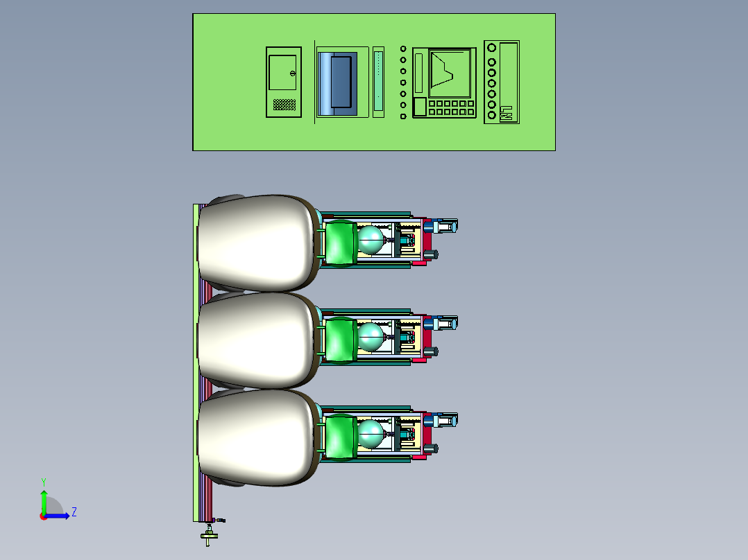 汽车座椅冲摆式头枕冲击强度试验机左视图