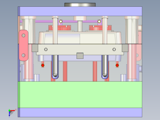 汽车前雾灯饰圈全套模具图俯视缩略图