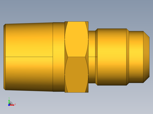 扩口式工业通用硬管接头Male Connector 48F-8-8前视缩略图