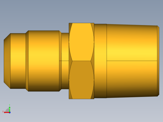 扩口式工业通用硬管接头Male Connector 48F-8-8后视缩略图
