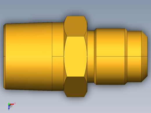 扩口式工业通用硬管接头Male Connector 48F-8-8俯视缩略图