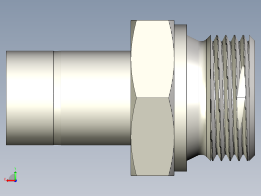 不锈钢Hy-Lok管接头，外螺纹管接头，25 mm管外径x 1英寸后视缩略图