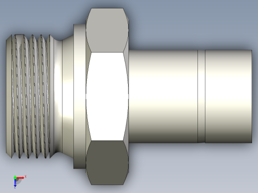不锈钢Hy-Lok管接头，外螺纹管接头，25 mm管外径x 1英寸俯视缩略图