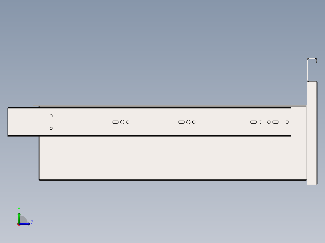 钣金抽屉左视图