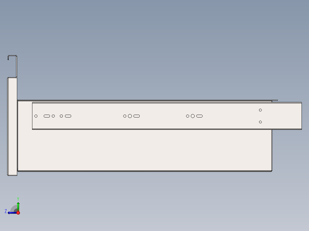 钣金抽屉右视图