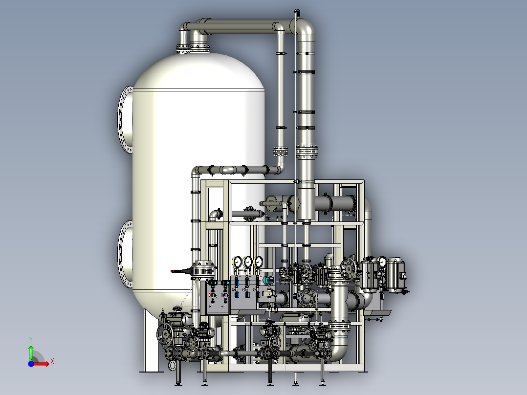 冷凝水脱盐装置前视图
