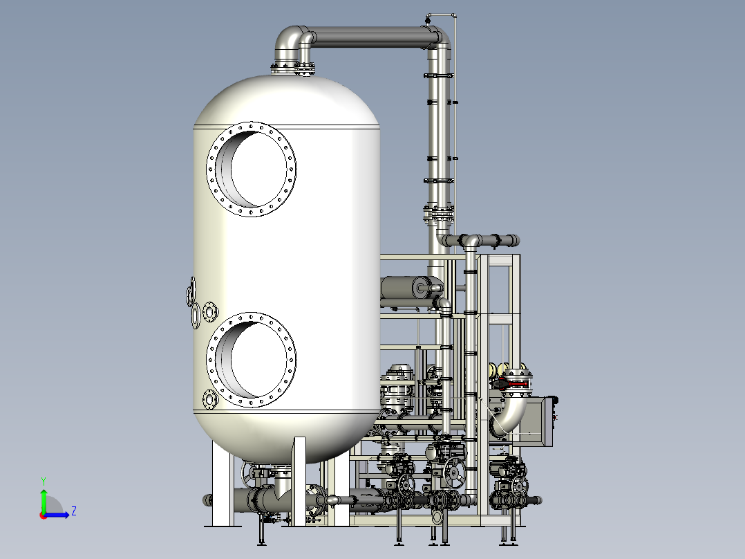 冷凝水脱盐装置左视图