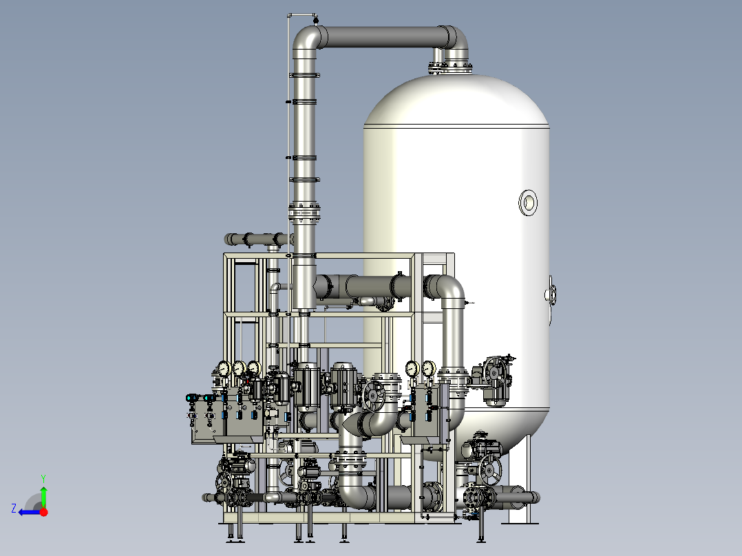 冷凝水脱盐装置右视图
