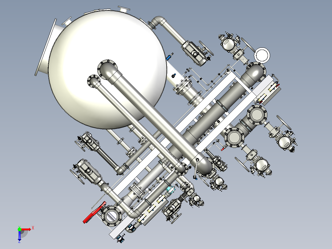 冷凝水脱盐装置俯视图