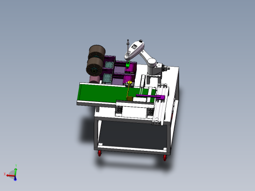 SCARA机器人贴标机sw18可编辑