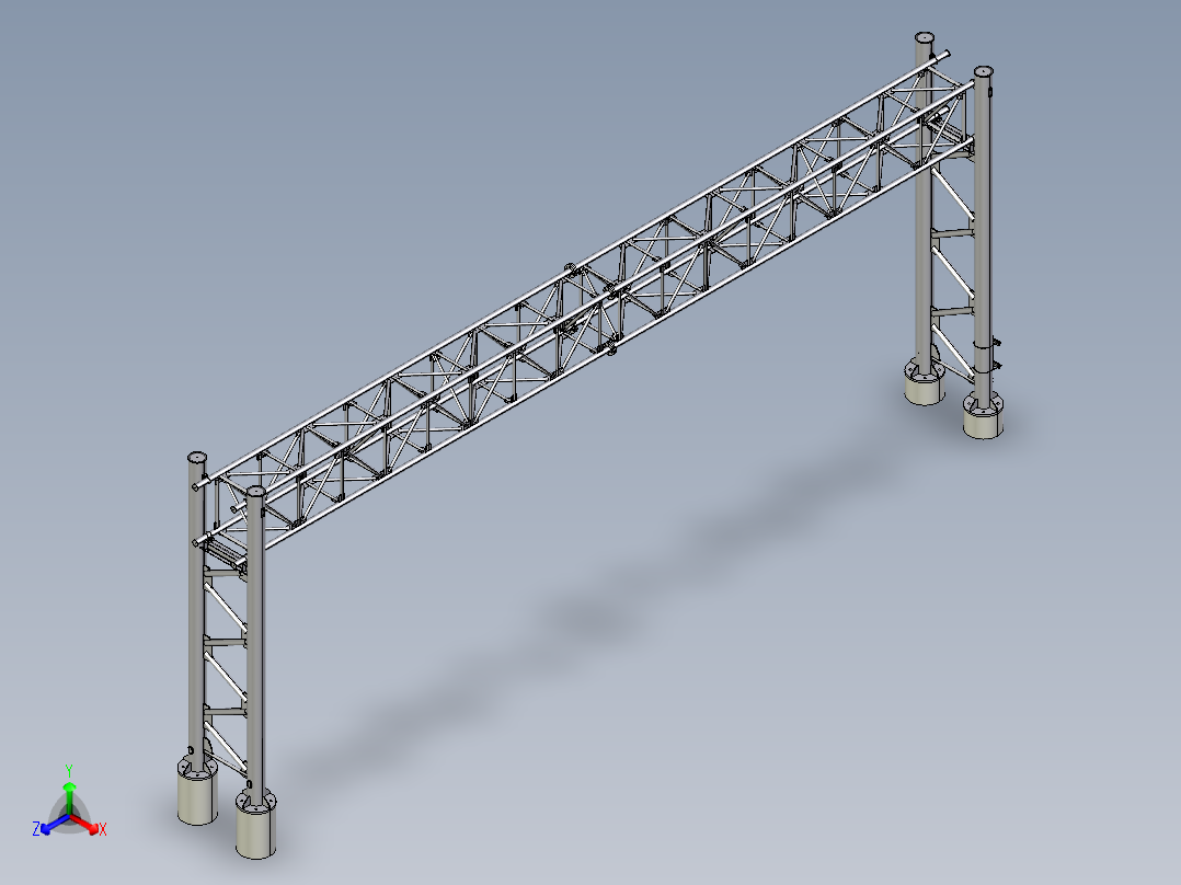 道路限高架前视图