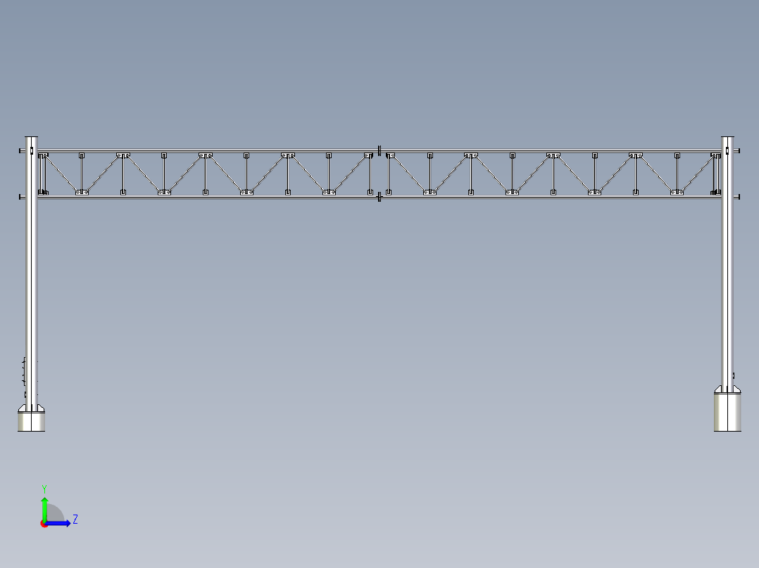 道路限高架左视图